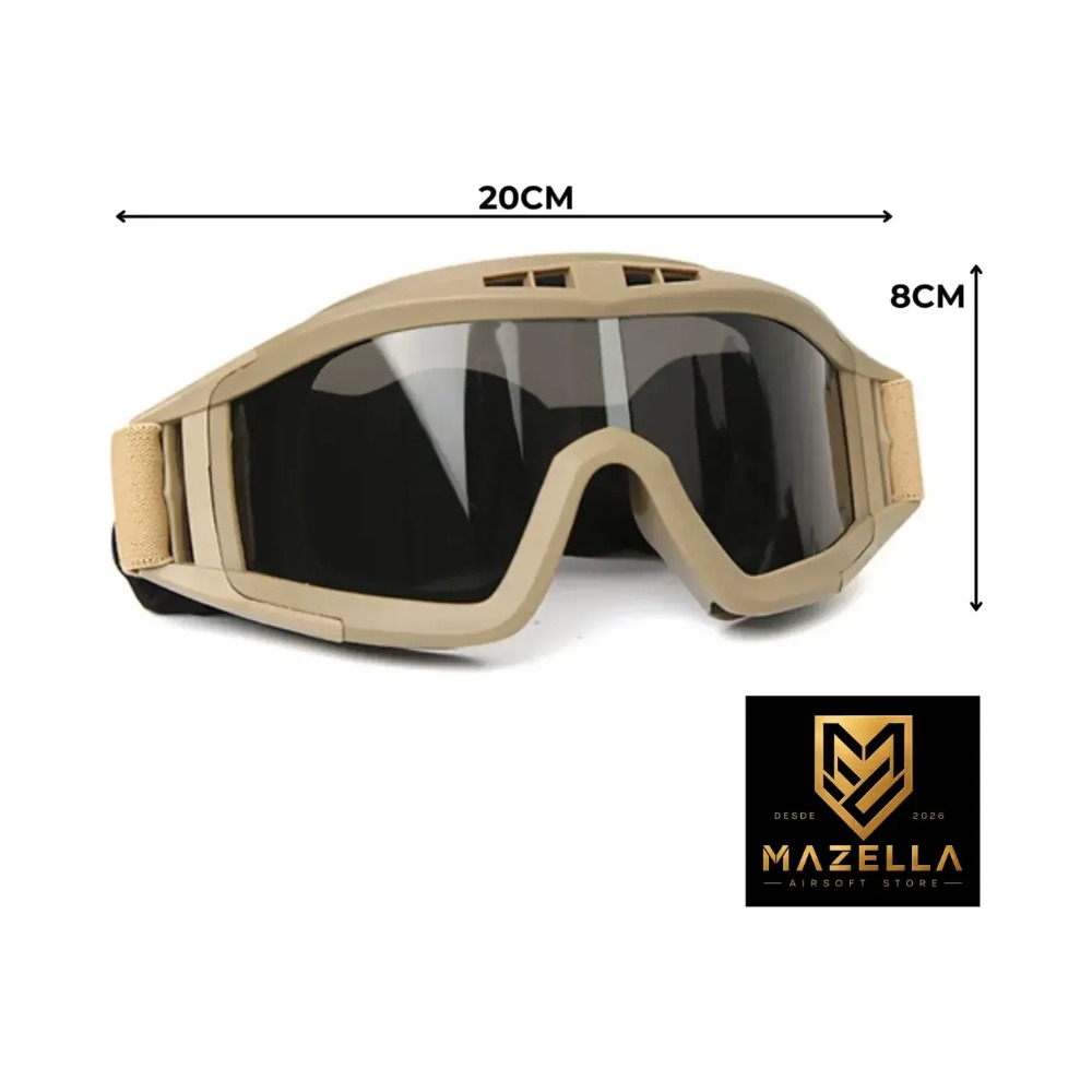 Óculos tático Google 3 Lentes em policarbonato - miniatura 2