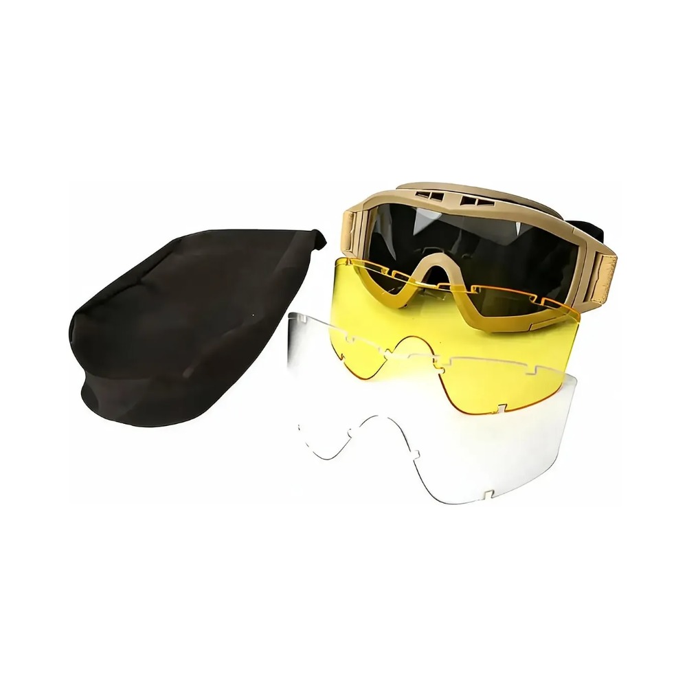 Óculos tático Google 3 Lentes em policarbonato