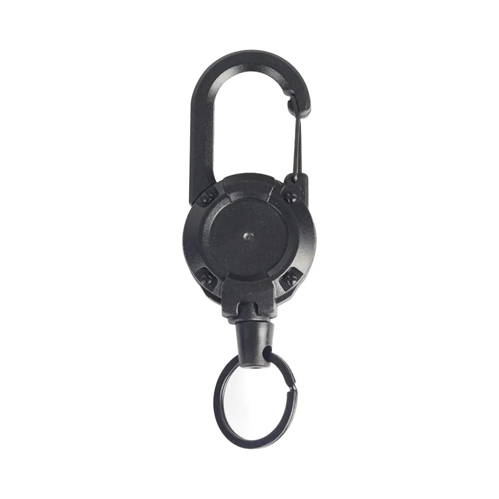 Fiel retrátil mosquetão extensível cabo de aço 60cm