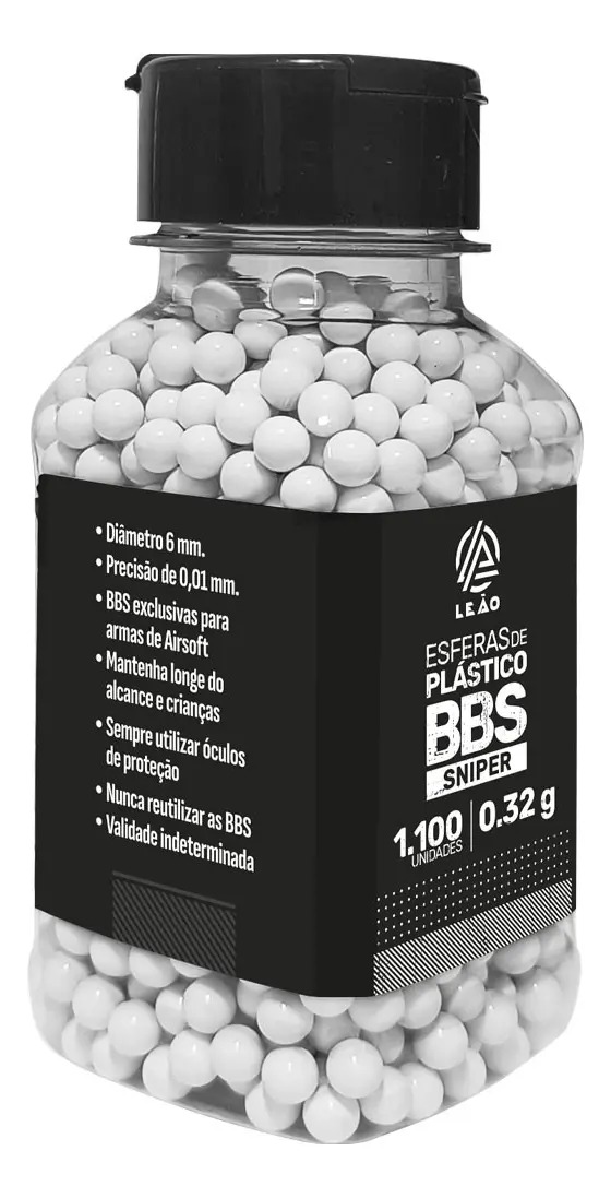 BBs Leão 0.32g Sniper 6mm - Pote 1.100 un - miniatura 2