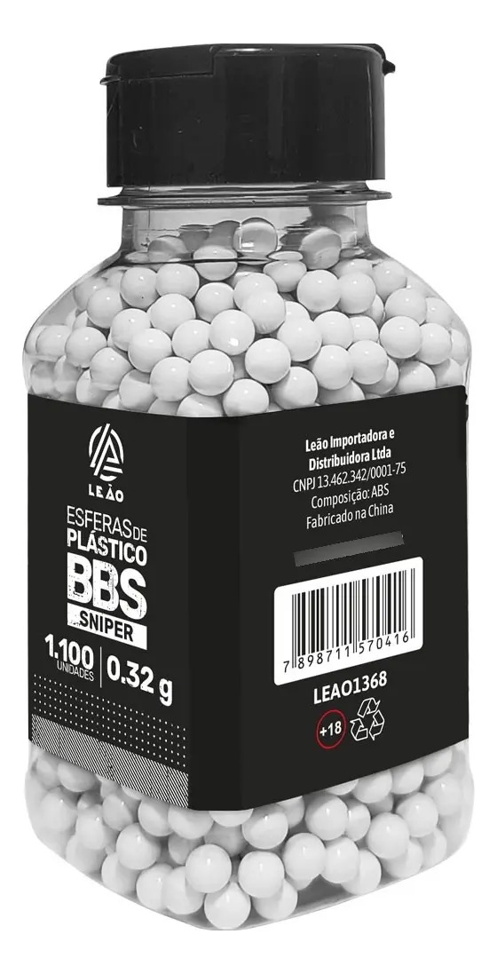 BBs Leão 0.32g Sniper 6mm - Pote 1.100 un - miniatura 3