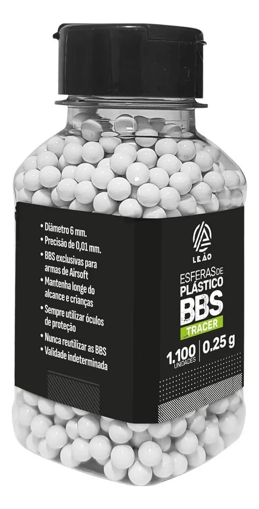BBs Leão 0.25g Tracer 6mm - Pote 1.100 un - miniatura 2