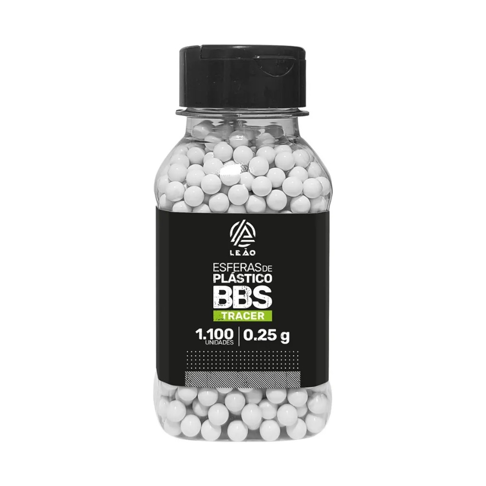 BBs Leão 0.25g Tracer 6mm - Pote 1.100 un
