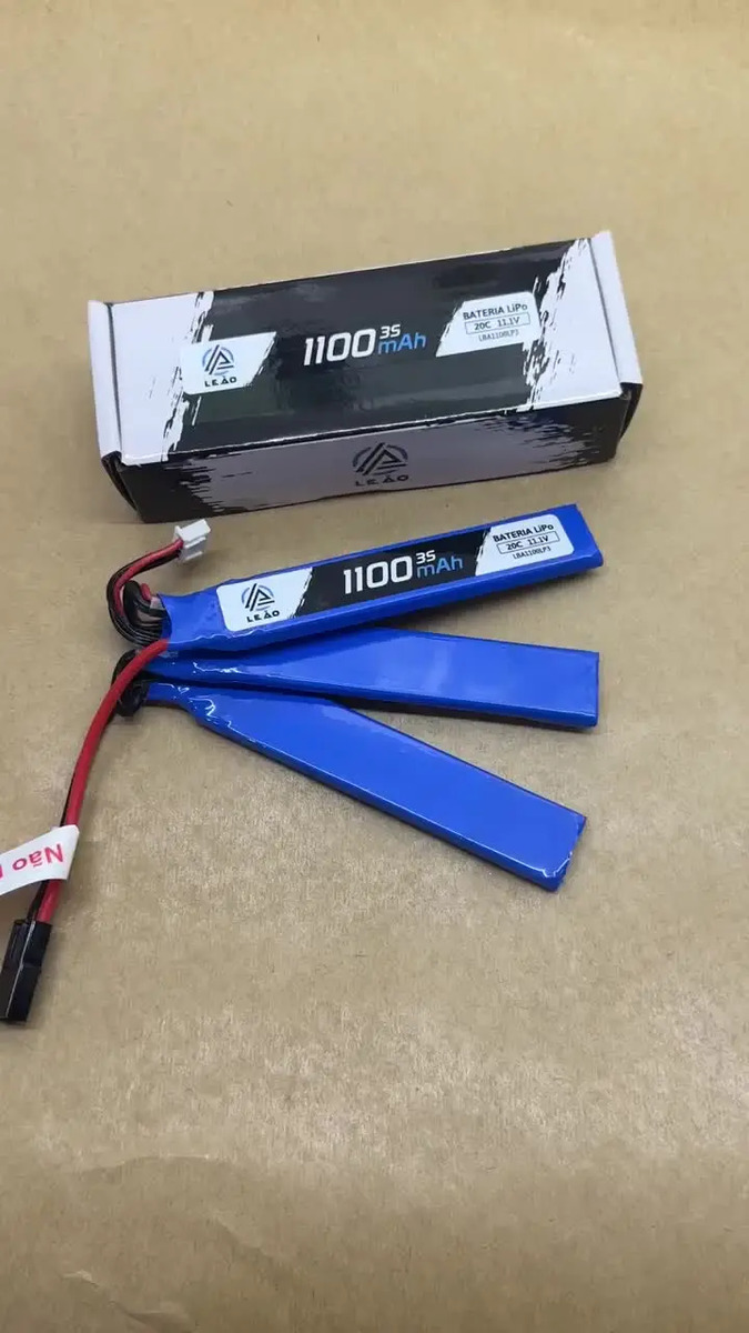 Bateria Airsoft Lipo 3s 11.1v 1100mah 20/40c - 3 Pack - miniatura 2