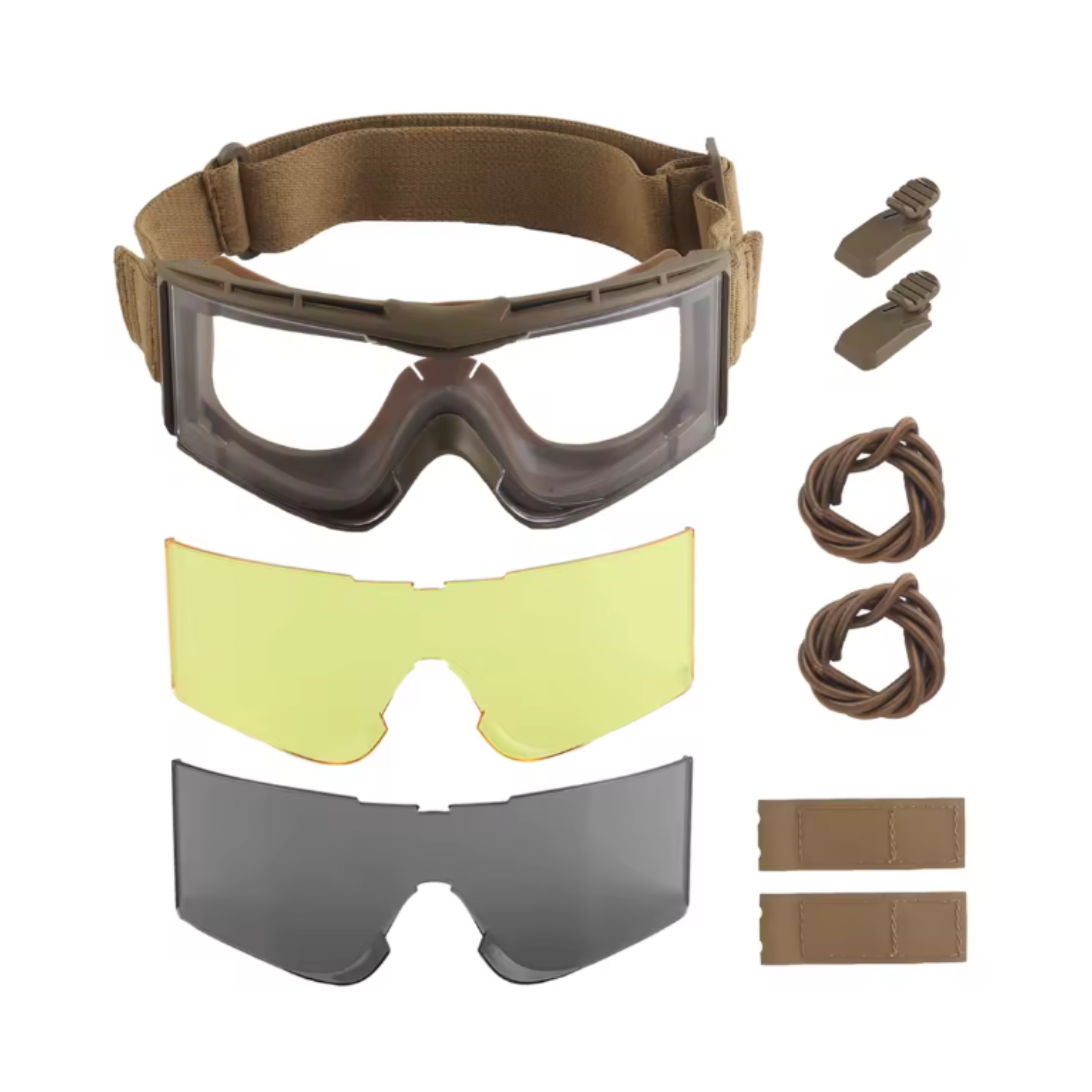 Óculos tático W810 3 Lentes Suporte Capacete